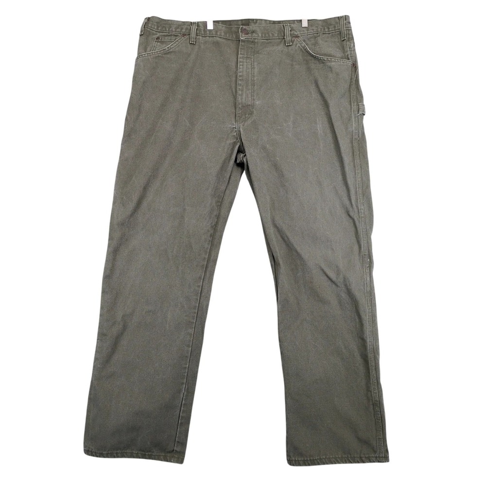 Dickies‎ Gray Green Duck Canvas Carpenter Jeans Mens 44x32" Workwear Skater